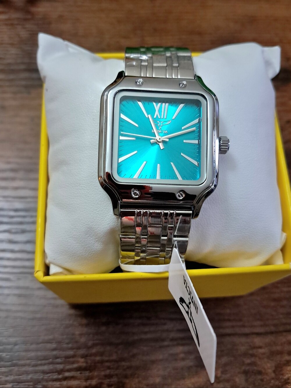 Invicta Womens Angel Square Turquoise Dial Classy Watch
